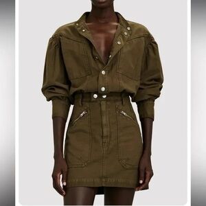 Frame Moto Denim Dress